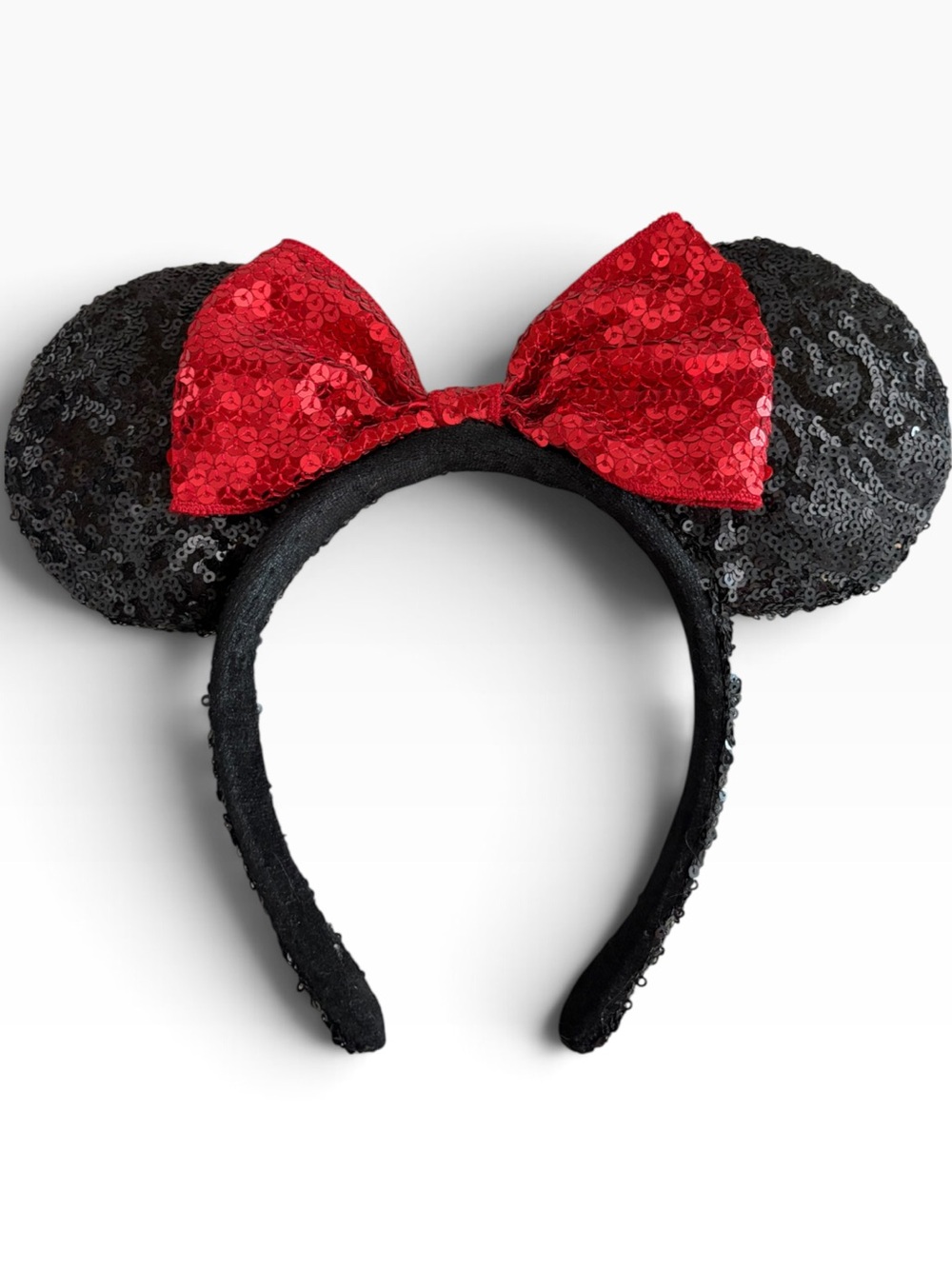Minnie Mouse Sequin Mouse Ears Headband Cosplay Disney Costume